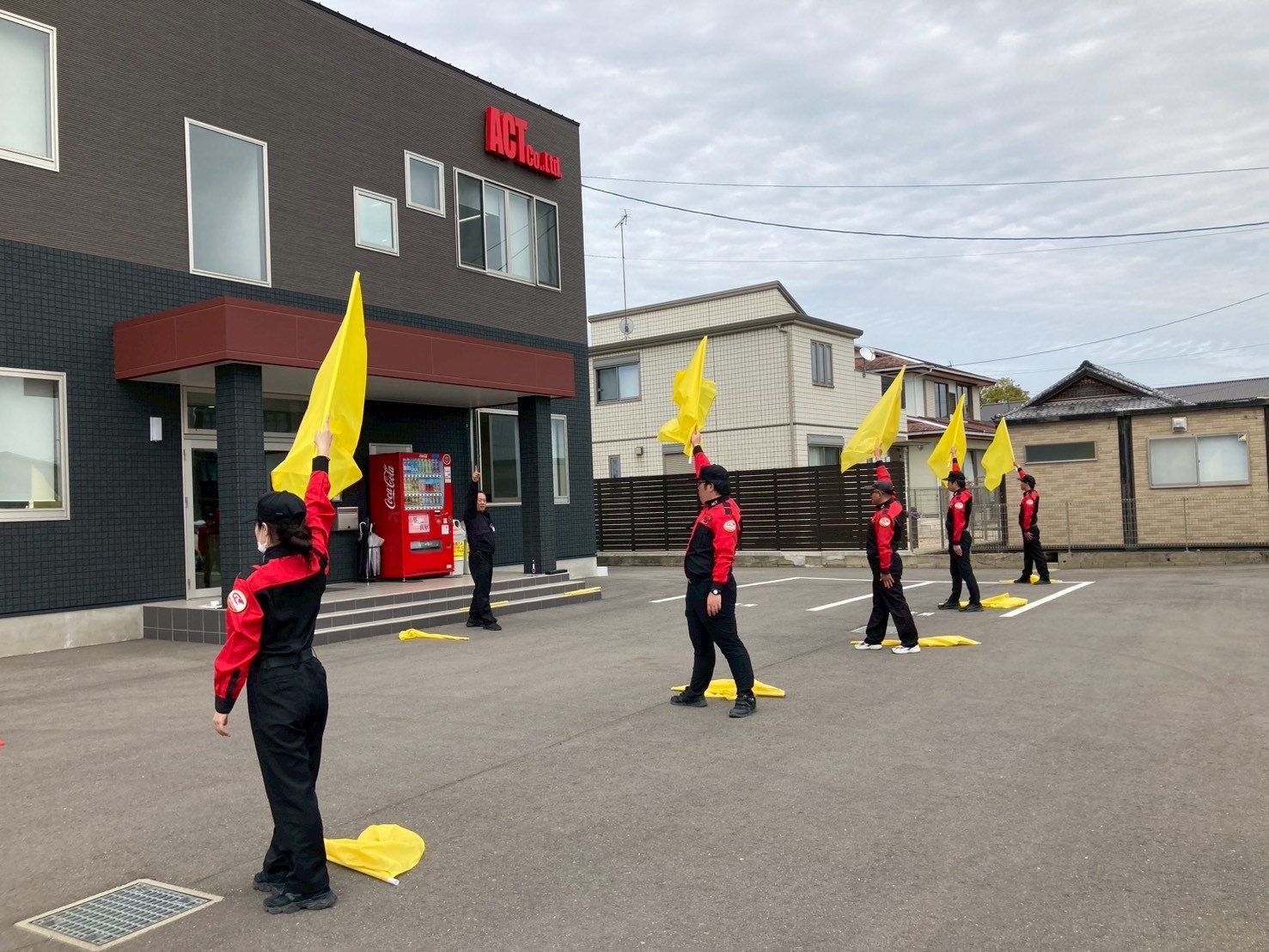 交通誘導警備業務2級の社内訓練風景3